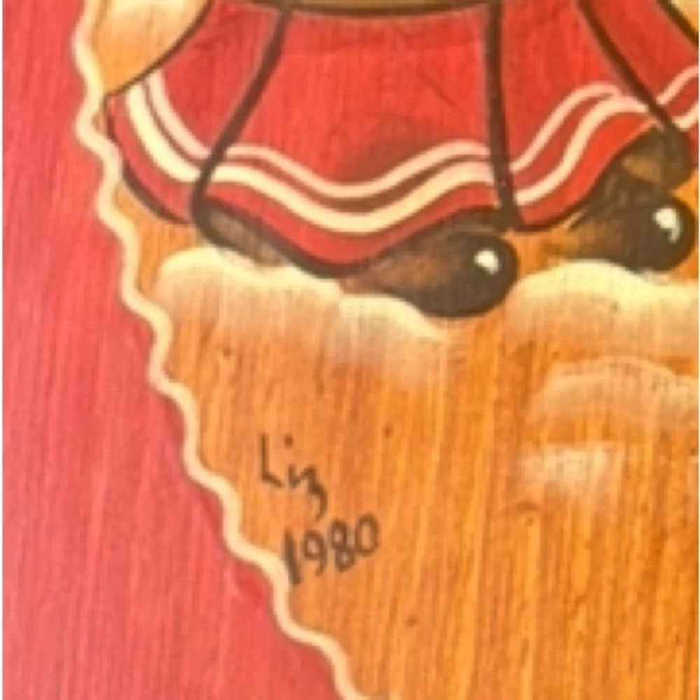 Vintage Wooden Holiday Folk Art Sled Decor